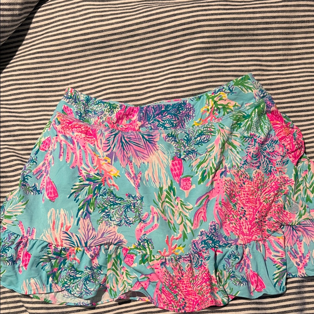 Lilly Pulitzer Pink and Blue Tropical Skort